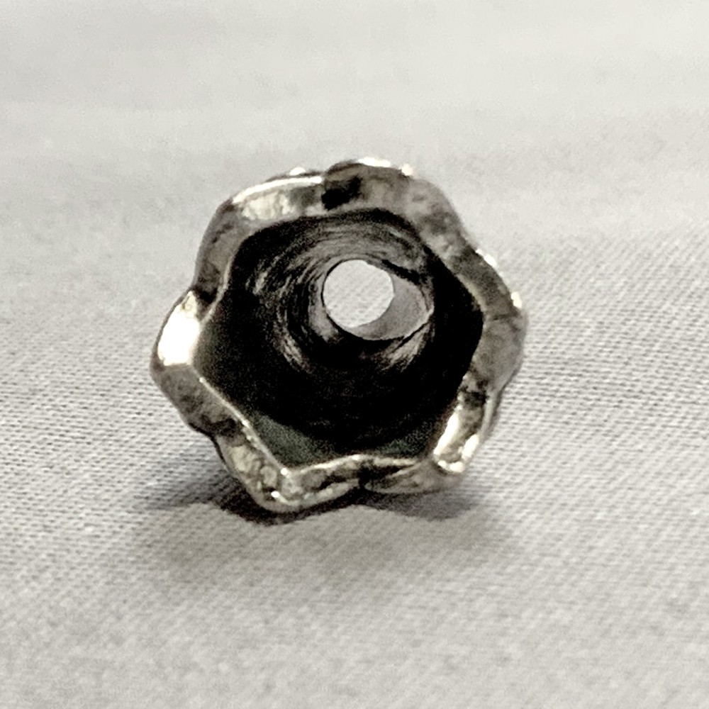 Baroque Heart Cone Bead Caps 16x8mm Antique Silver Plated Alloy Q10 Per Pkg