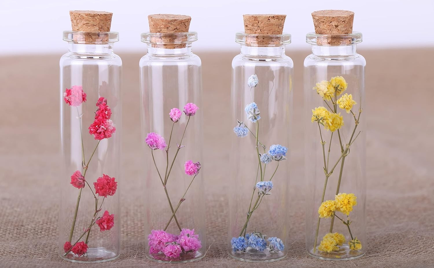 20Ml Small Glass Bottles,Tiny Glass Vials,Jars with Cork Stoppers,Message Bottle