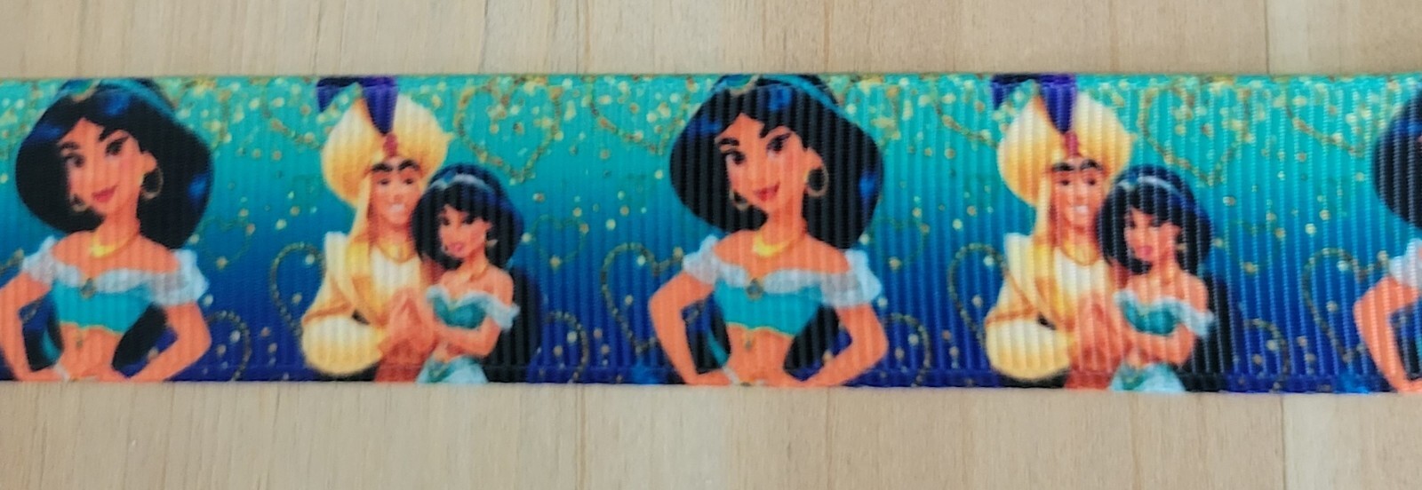 7/8″ (1 YD) Aladdin Grosgrain Ribbon Princess Jasmine Genie Disney Princess