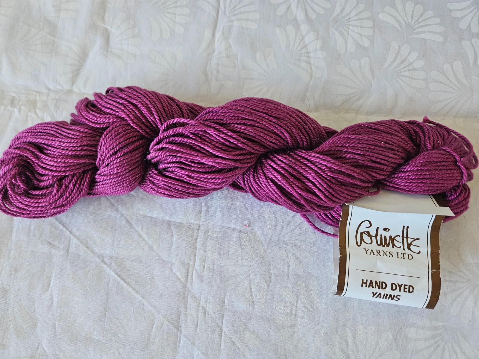 2 Skeins Colinette Hand Dyed Yarn – Vintage Wales – Fiber Unknown –