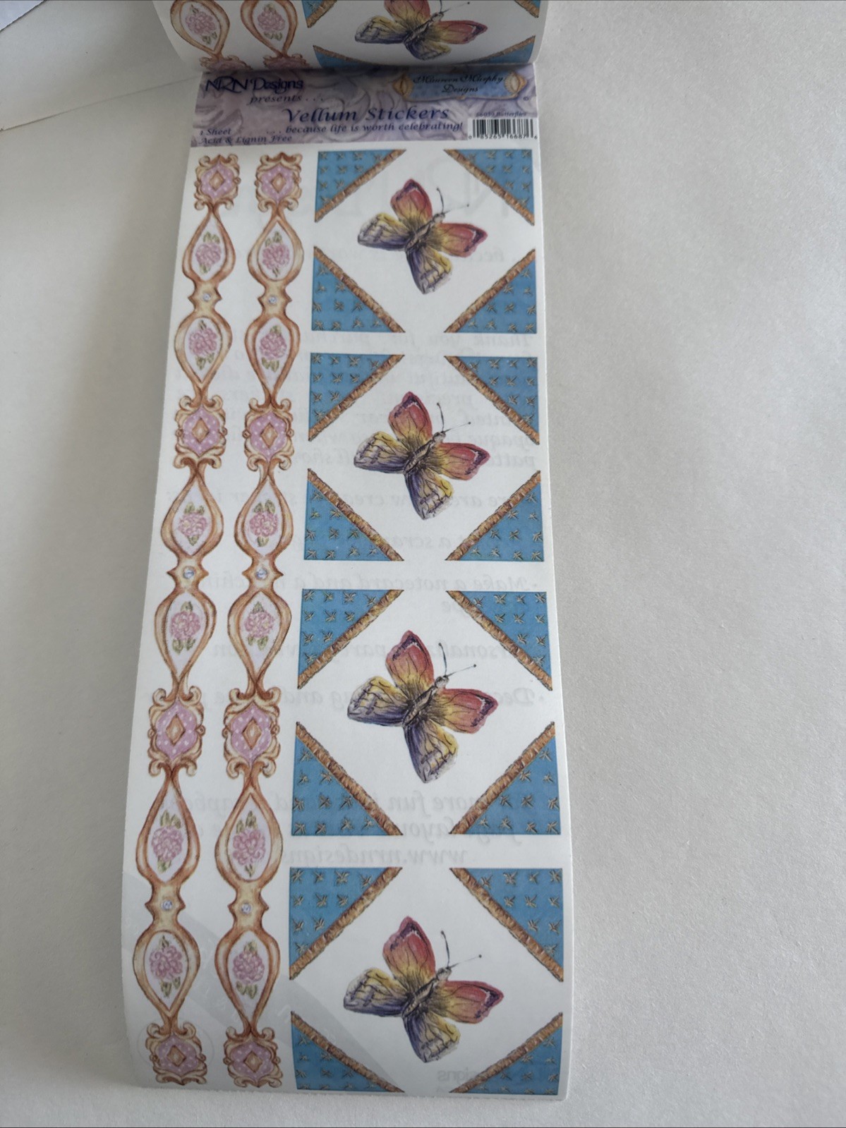 Butterflies Sticker ROLL NRN Designs Stickers Scrapbook Butterfly Border Corners