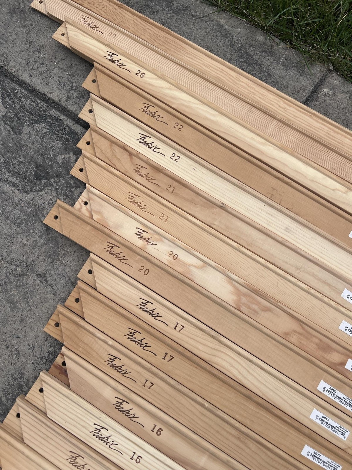 Fredrix Pine Wood Stretcher Bars Artist Canvas Lot Assorted Sizes 12-34 Inches
