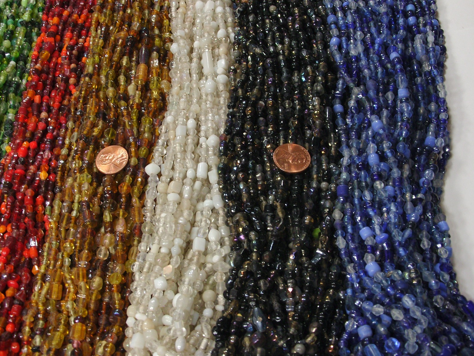 100 Strands 36″ India Handmade Assorted Color Glass Beads Wholesale Bulk (CT-70)