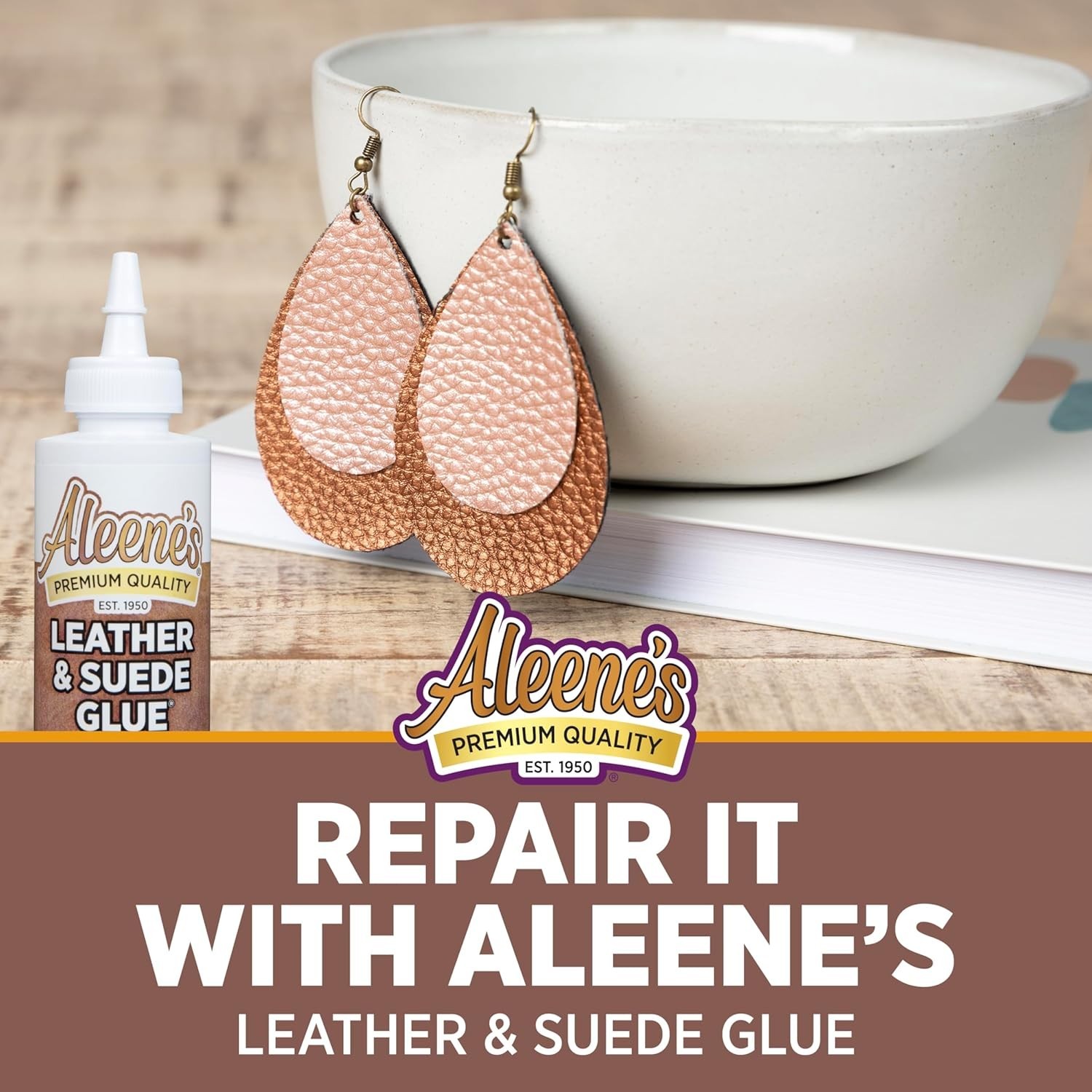 Craft with Confidence: 4 oz Aleene’s Clear Leather & Suede Glue – Non-Toxic