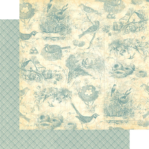 Graphic 45 Botanical Tea 8″ Cardstock PICK Birds Flowers Love Chamomile Because