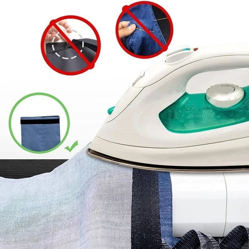 Iron-On Hemming Tape – Self-Adhesive Fabric Fusing Tape for Clothing Repair Tape