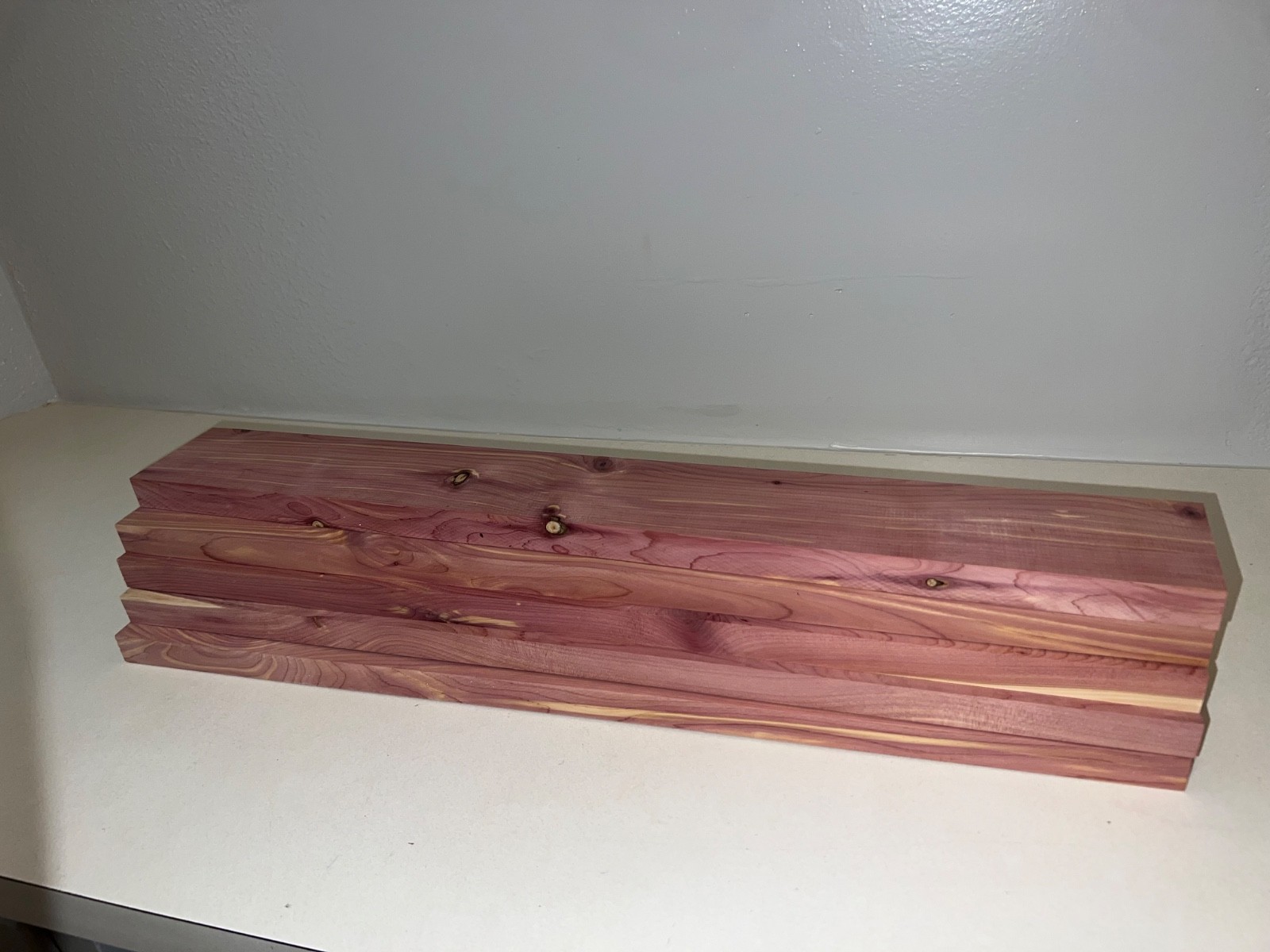 5 Piece Aromatic Eastern Red Cedar 3″ wide 24″ long 13/16” thick