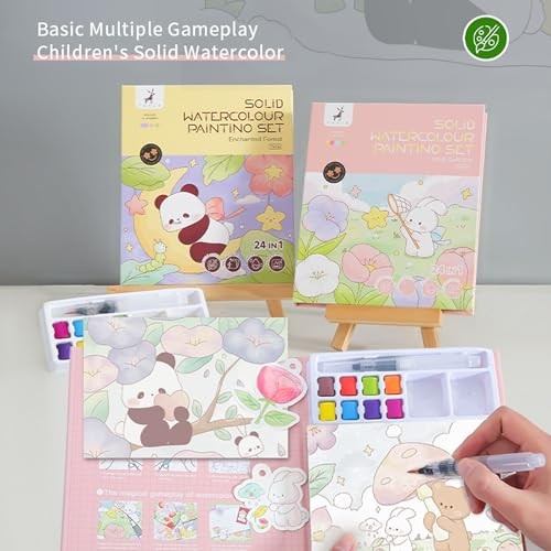 24 in 1 Watercolor Painting Paper Set for Adults – Pocket Panda Theme