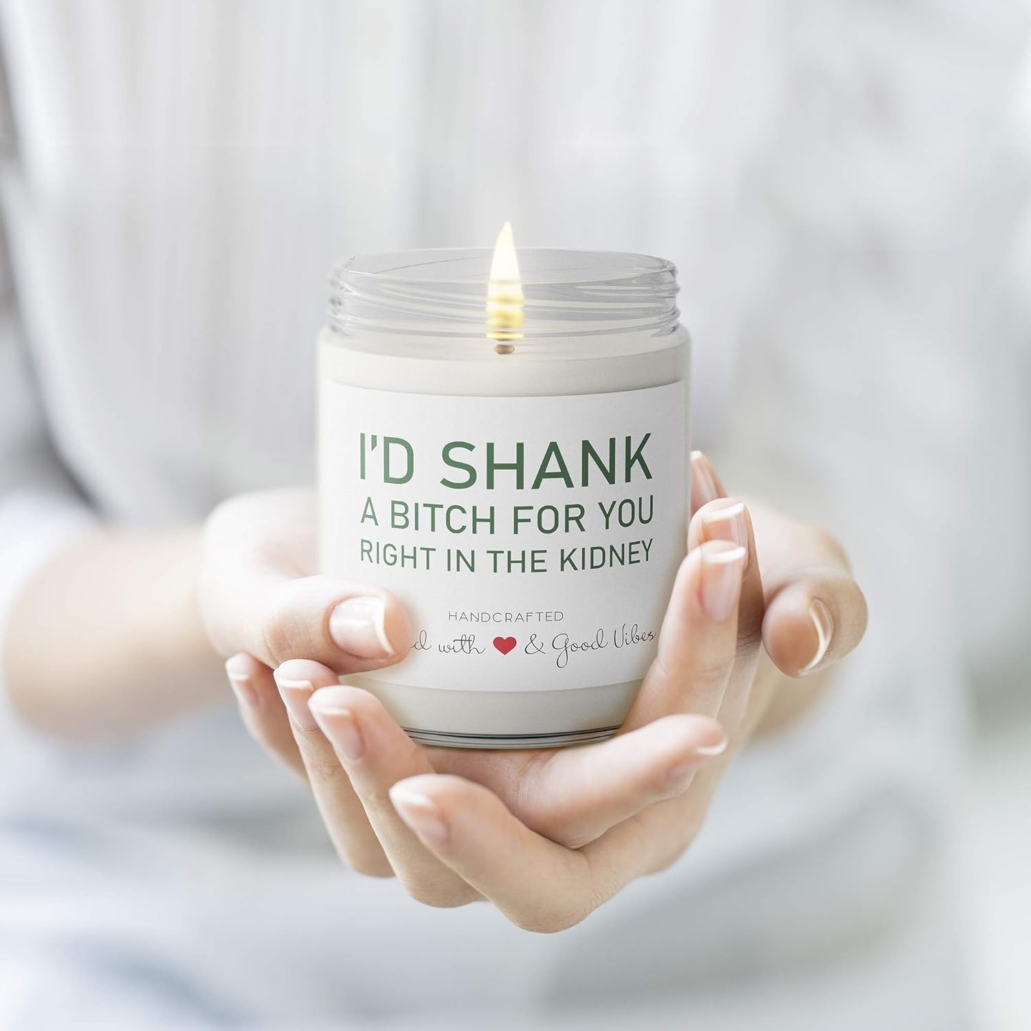 Best Friend Candle – Sister – Funny 9 ounce, I'd Shank a B*tch