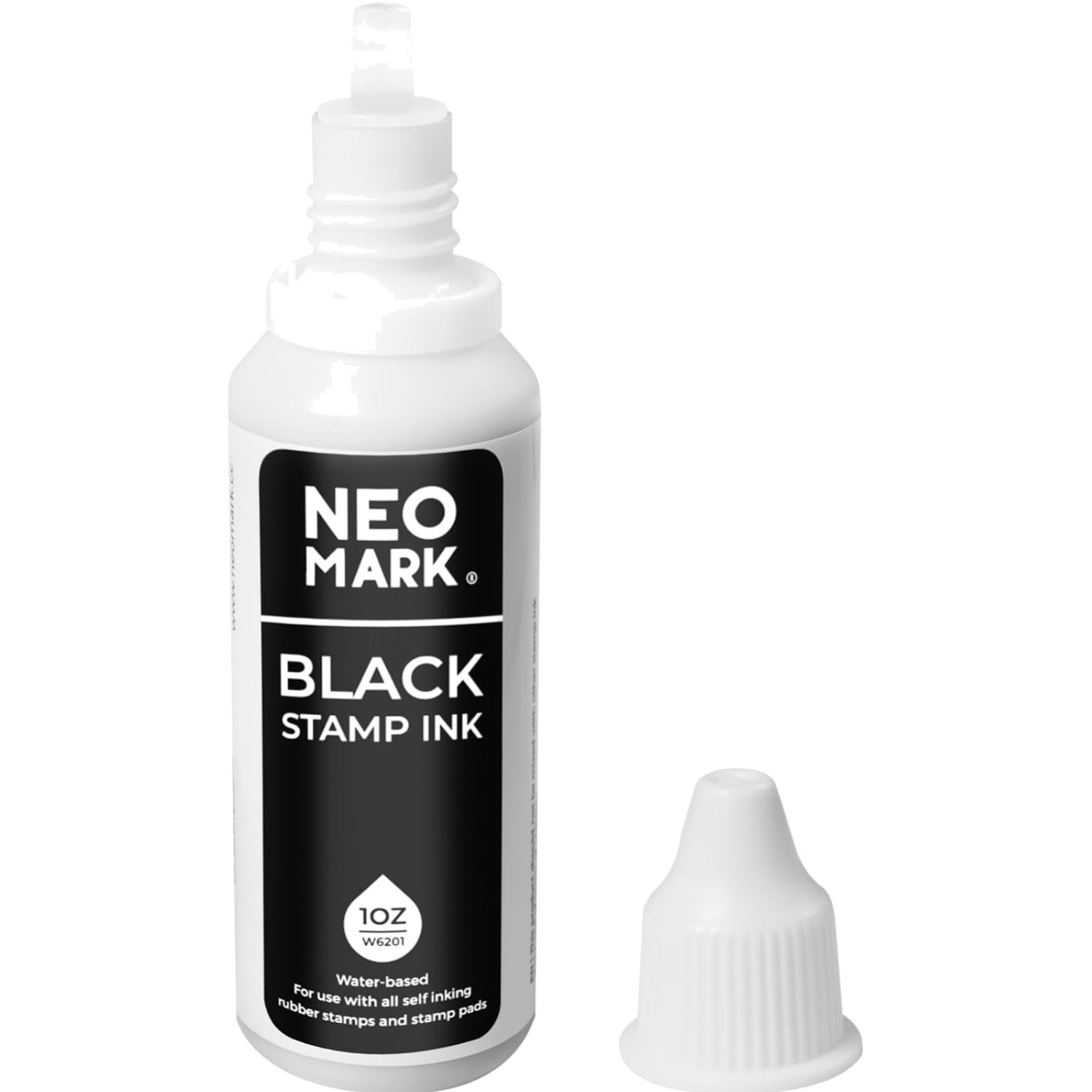 Black Stamp Ink, Quick-Drying Non-Toxic Refill Ink, 1oz Bottle