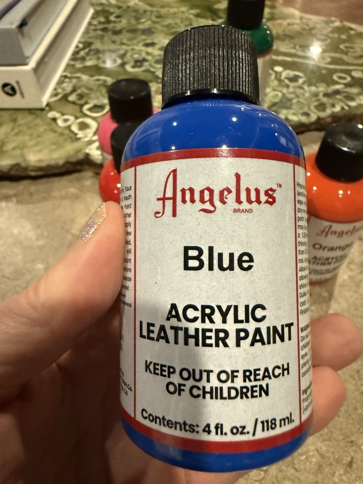 Angelus Leather Paint 4 Oz. Set Of 7 Colors Brand New