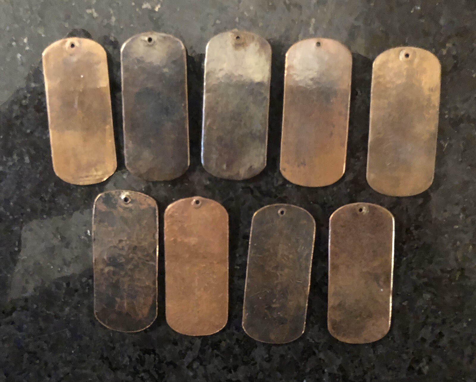 Hand Made Copper & Sterling Silver Dog Tag Style Pendant 1 Each, Color Varies