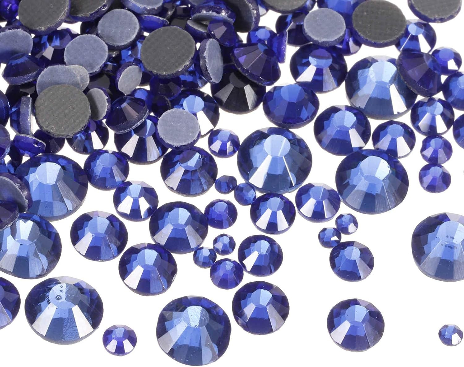 1036 Pcs Hotfix Rhinestones Flatback Crystal Glass Gems with Clear Bag Nail Art