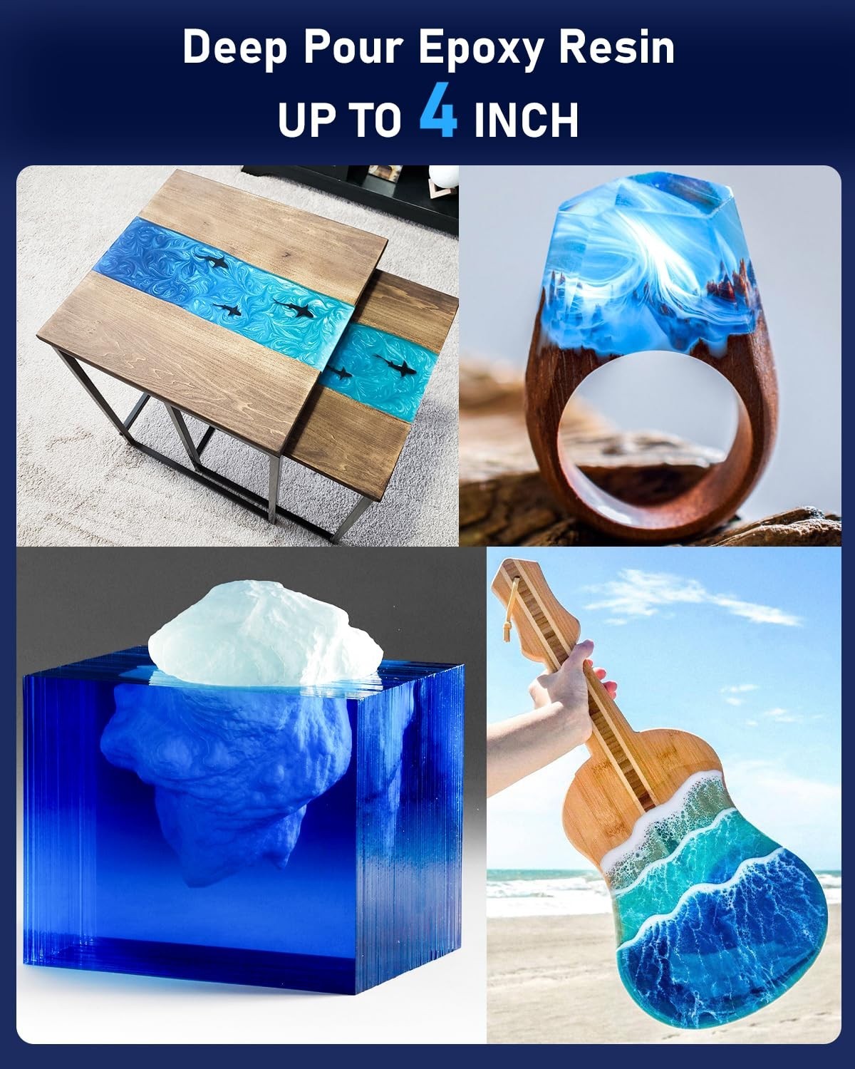 1.5 Gallon Deep Pour Epoxy Resin Kit Clear Casting Resin FREE SHIPPING