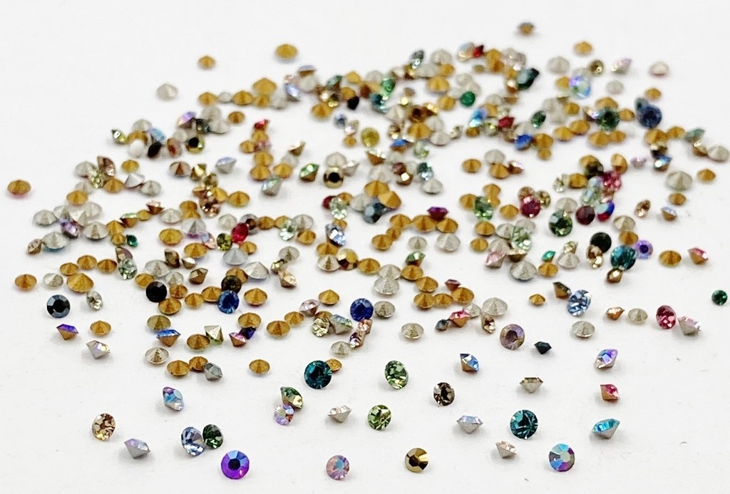 400 Vintage Swarovski Crystal 1mm. To 2mm. Tiny Rhinestones – Jewelry Repair J48
