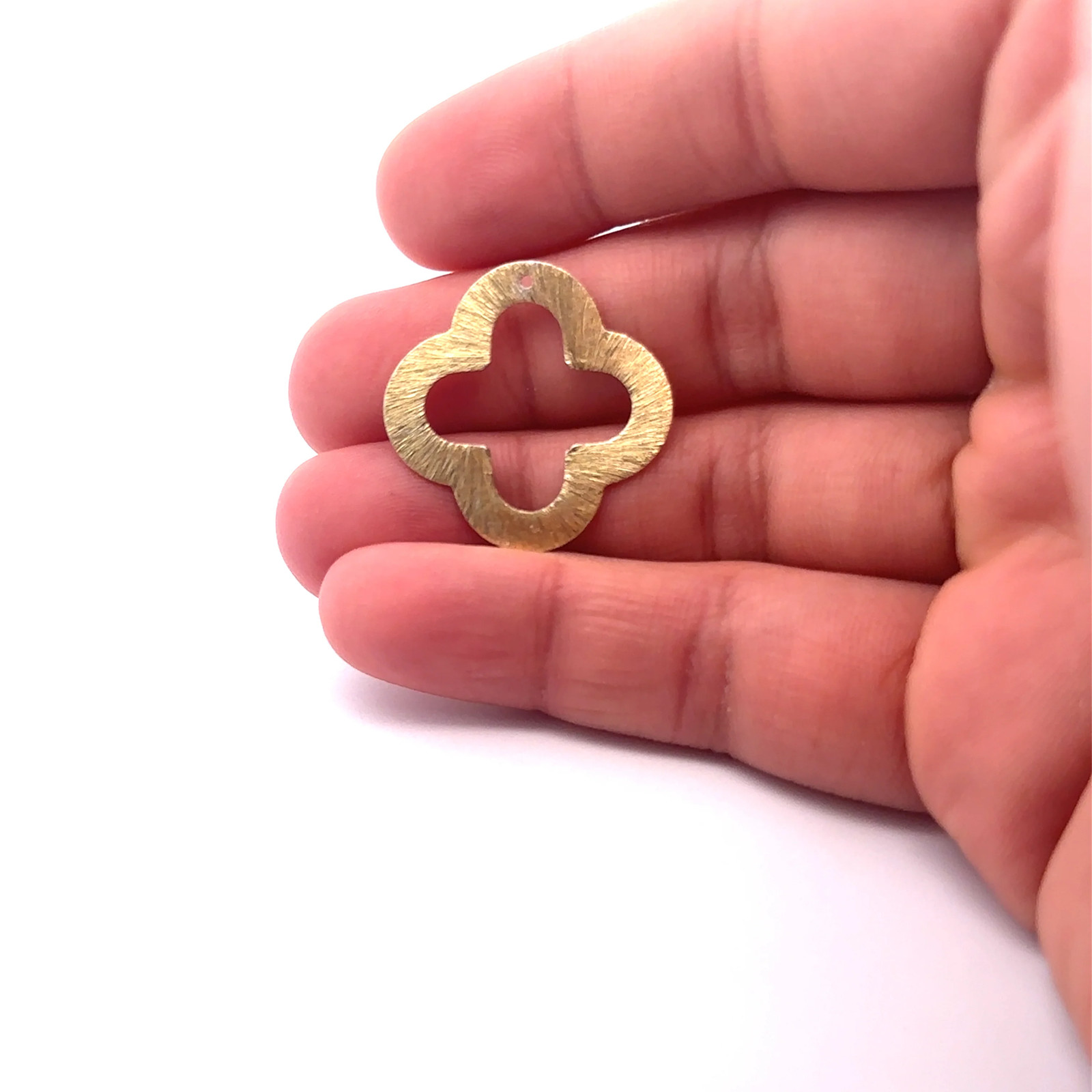 Gold Finish & Silver Plated Copper/Brass Quatrefoil Clover 1 Hole Findings (14-3