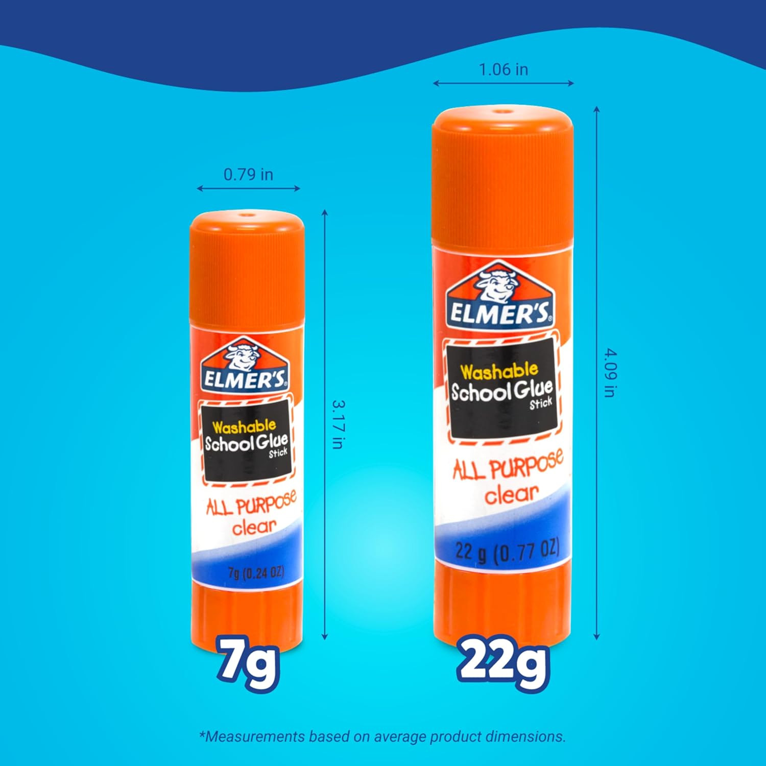 Elmer’S All Purpose School Glue Sticks, Acid-Free and Washable, Clear, 7 Grams,