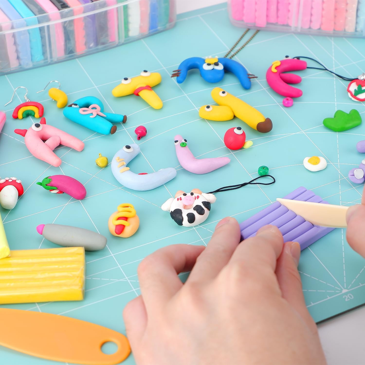 Artme Polymer Clay, 116 Colors Oven Bake Modeling Clay Starter Kits for Kids, Cr