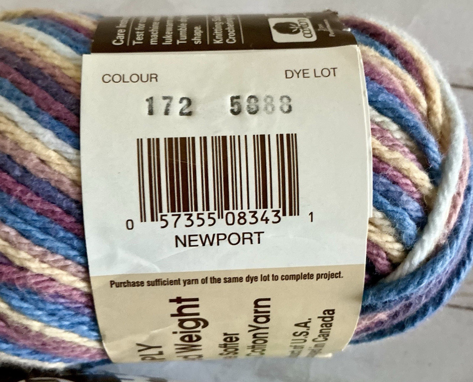 Lily Sugar ‘n Cream The Original Cotton Worsted Yarn Mixed Colors Lot of 9