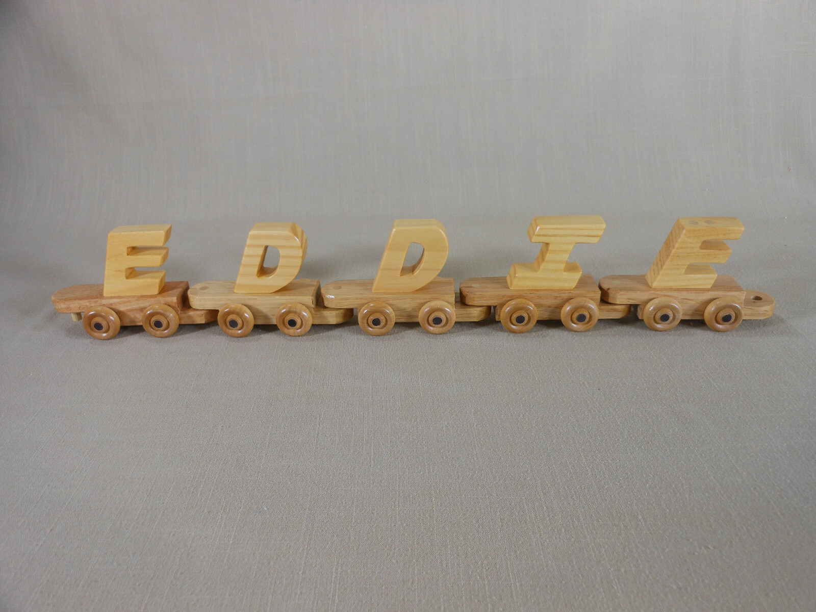 New Handcrafted Wooden Alphabet Train for All Ages Great Toy or Collectible