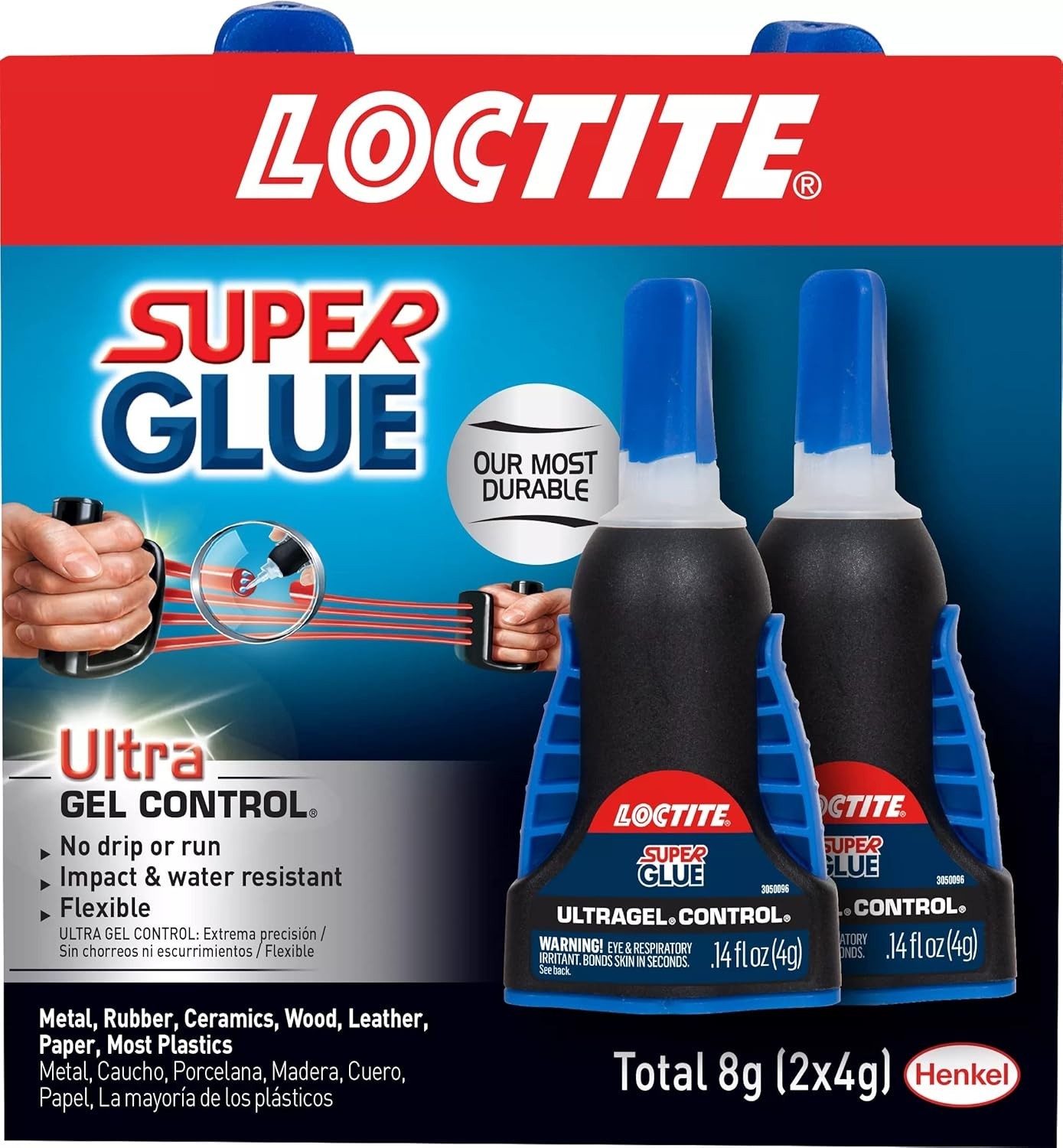 Super Glue Ultra Gel Control, Clear, 0.14 fl oz Bottle, 2 Pack – Superglue fo…