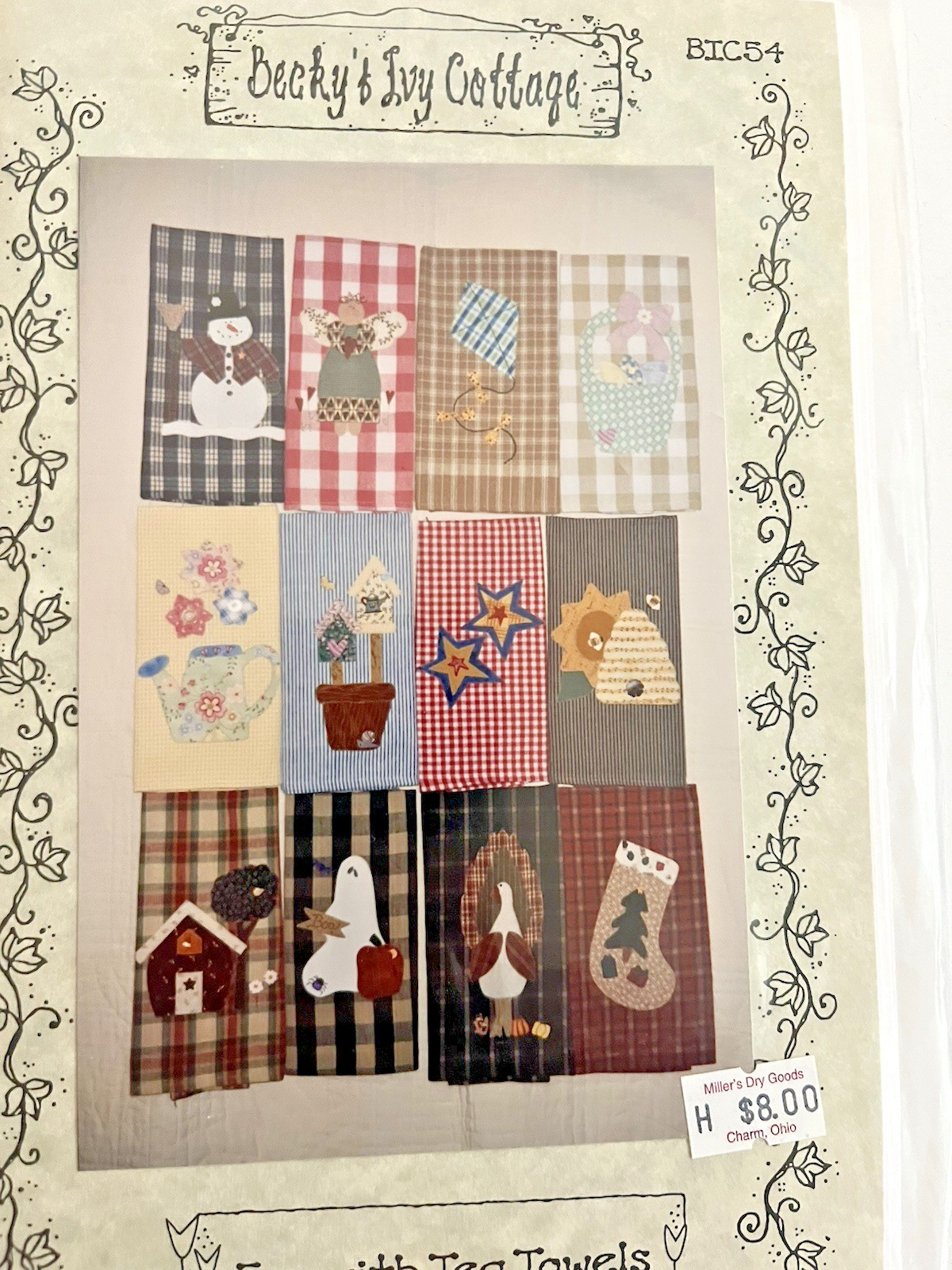 Lot 6 QUILT PATTERN Table Runners Seasonal Towels Varies Styles Pieced Applique