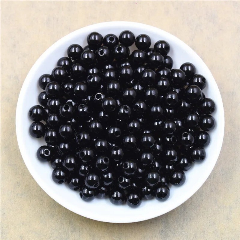 GLASS PEARL BEADS ROUND 3/4/6/8/10/12mm 50x100x300x400x500x1000 Jewelry Making