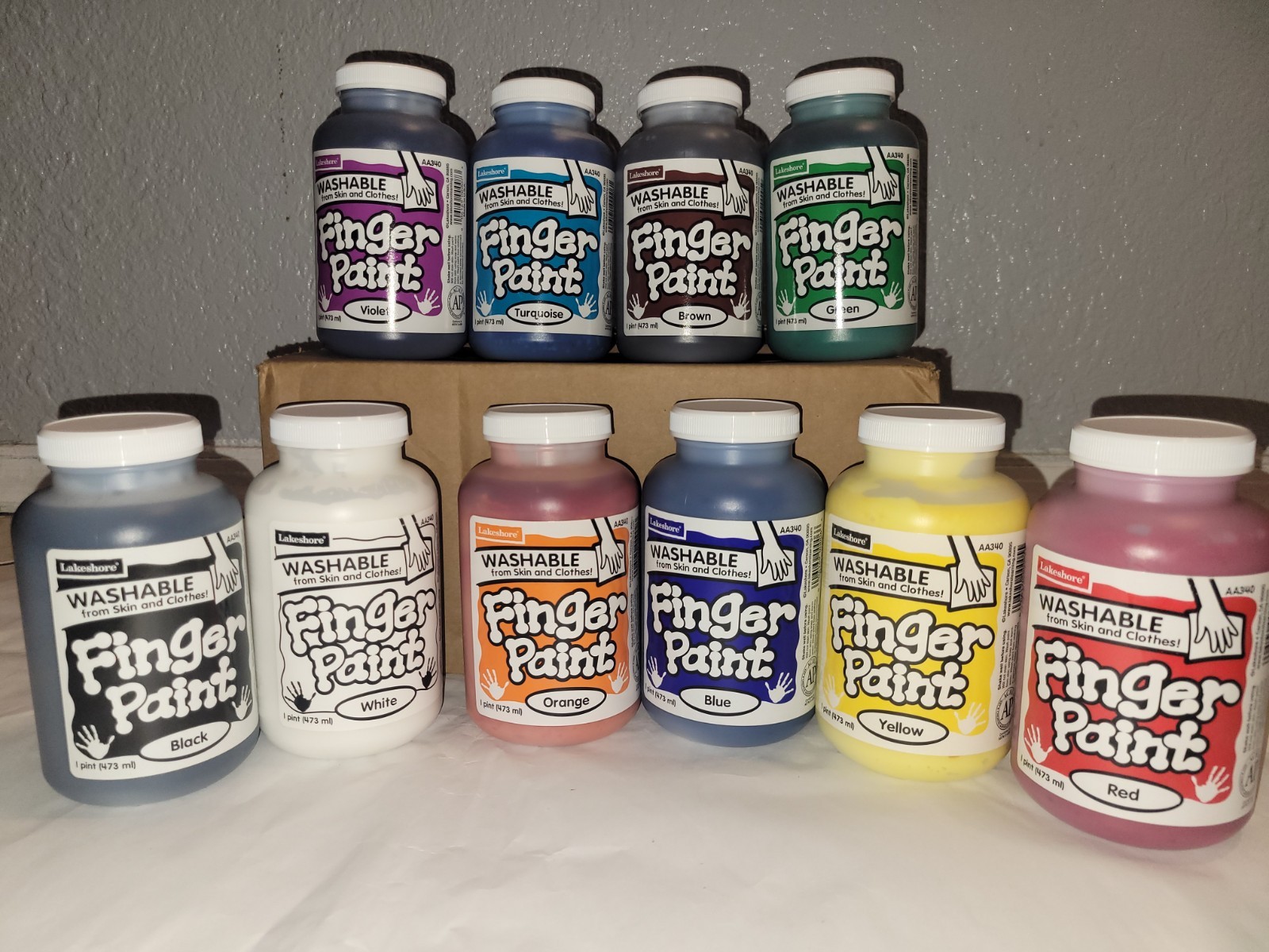 New 10 Set Lakeshore Washable Liquid Finger Paint