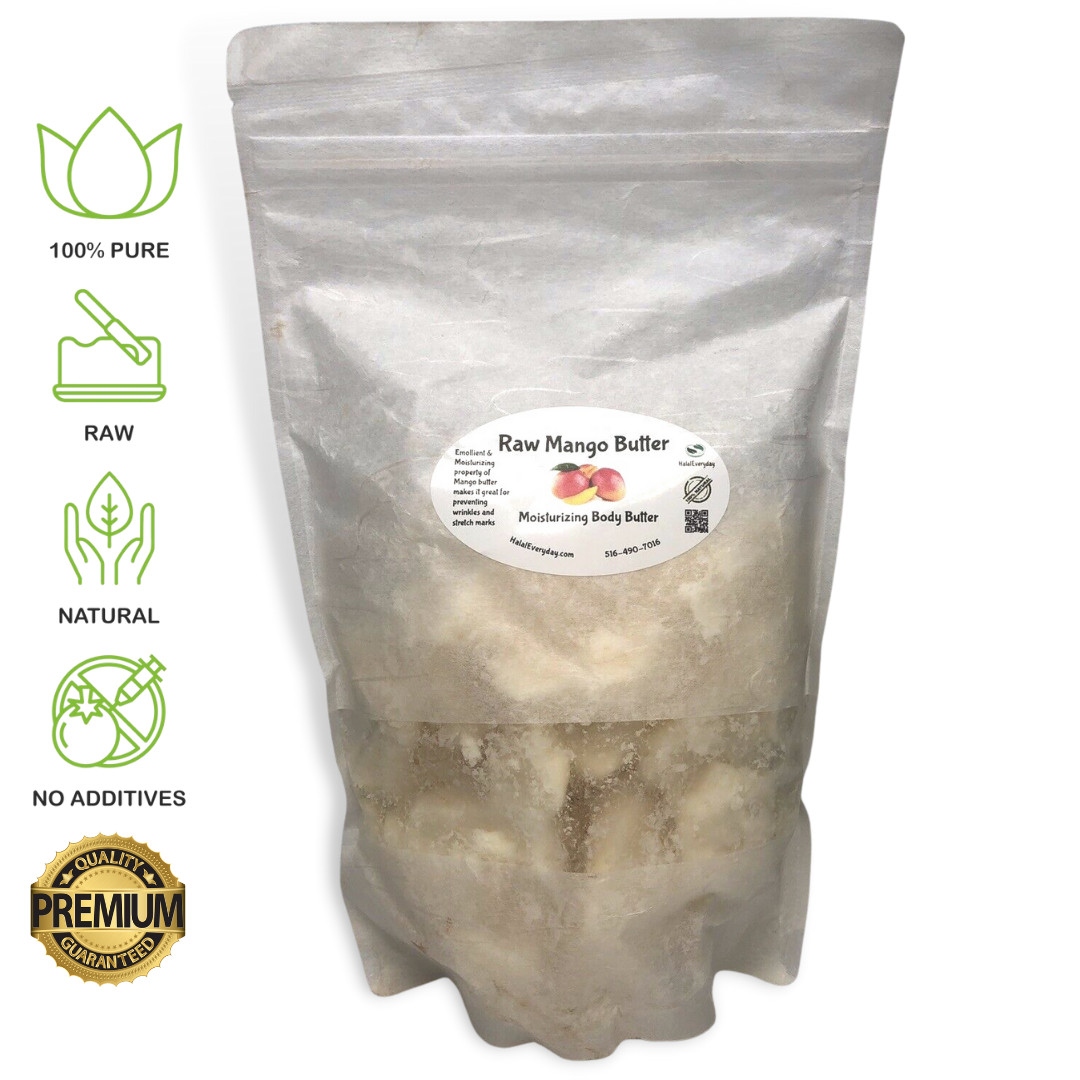 Raw Mango Butter Unrefined – 100% Pure Organic Natural Vegan Skin Hair Body BULK