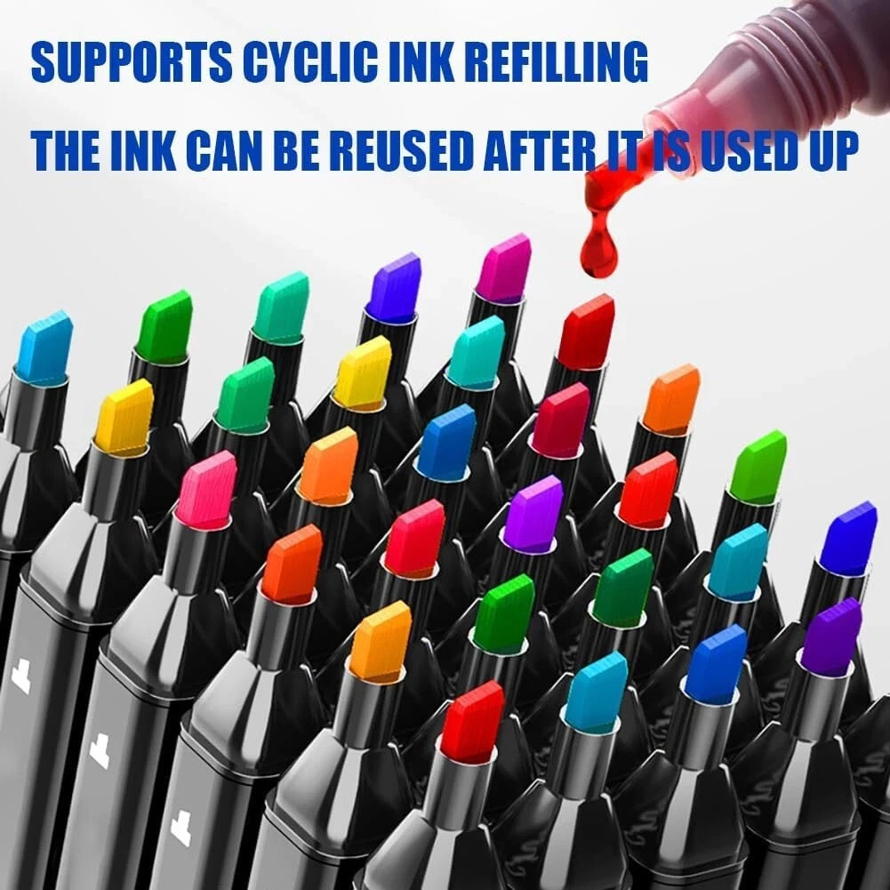 168 Colors Art Markers Pens, Dual Tips Alcohol Markers Permanent Sketch Markers