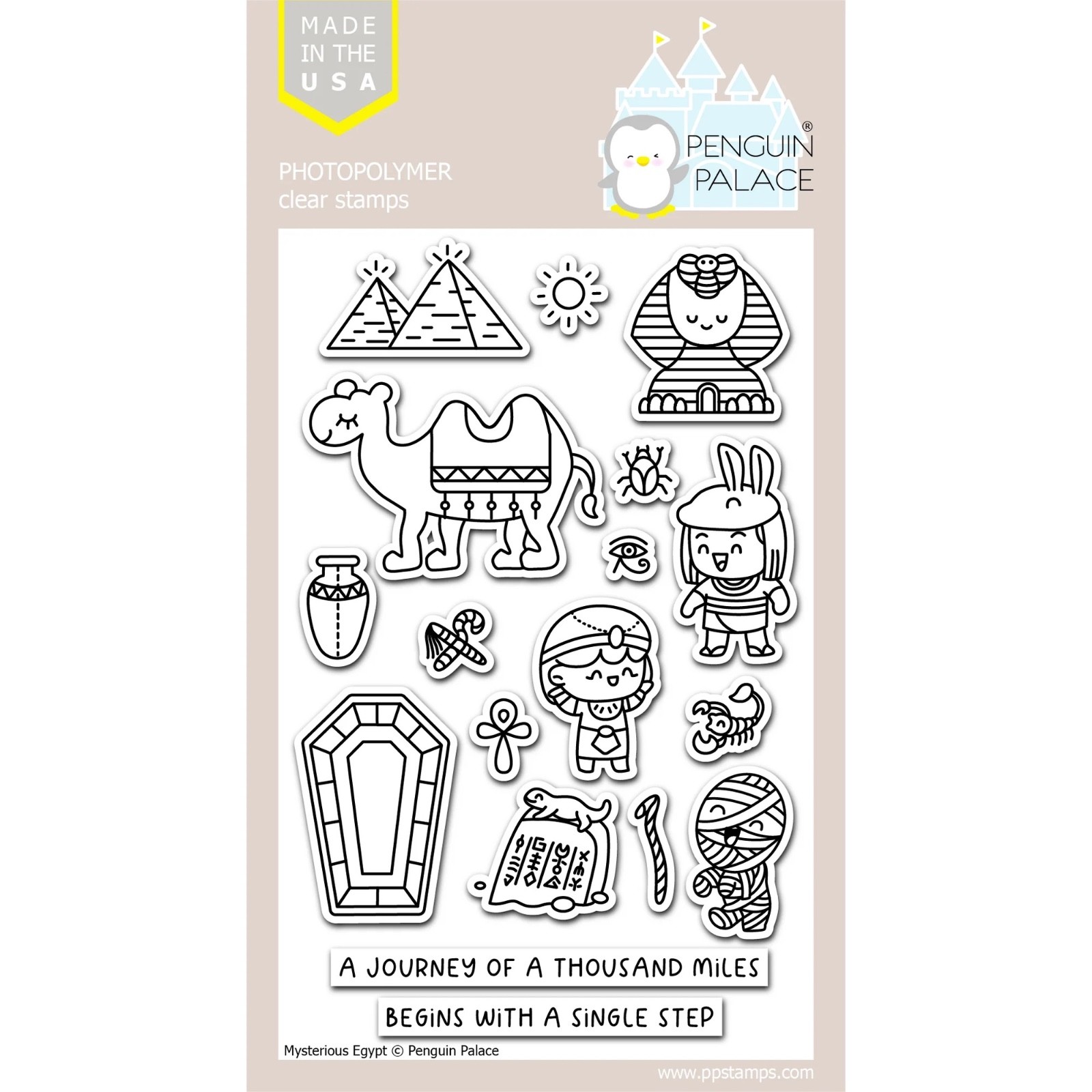 Penguin Palace – MYSTERIOUS EGYPT Stamp & Die Set, New