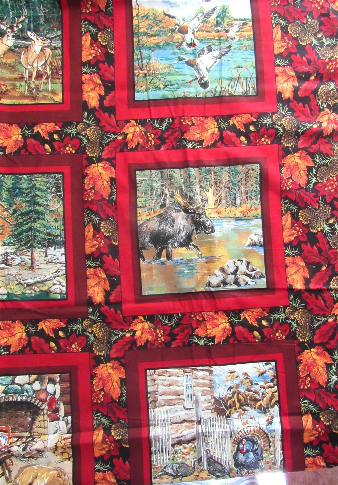 1 yd Cotton Fabric Classic Cotton 10″ Autumn Nature Scenes