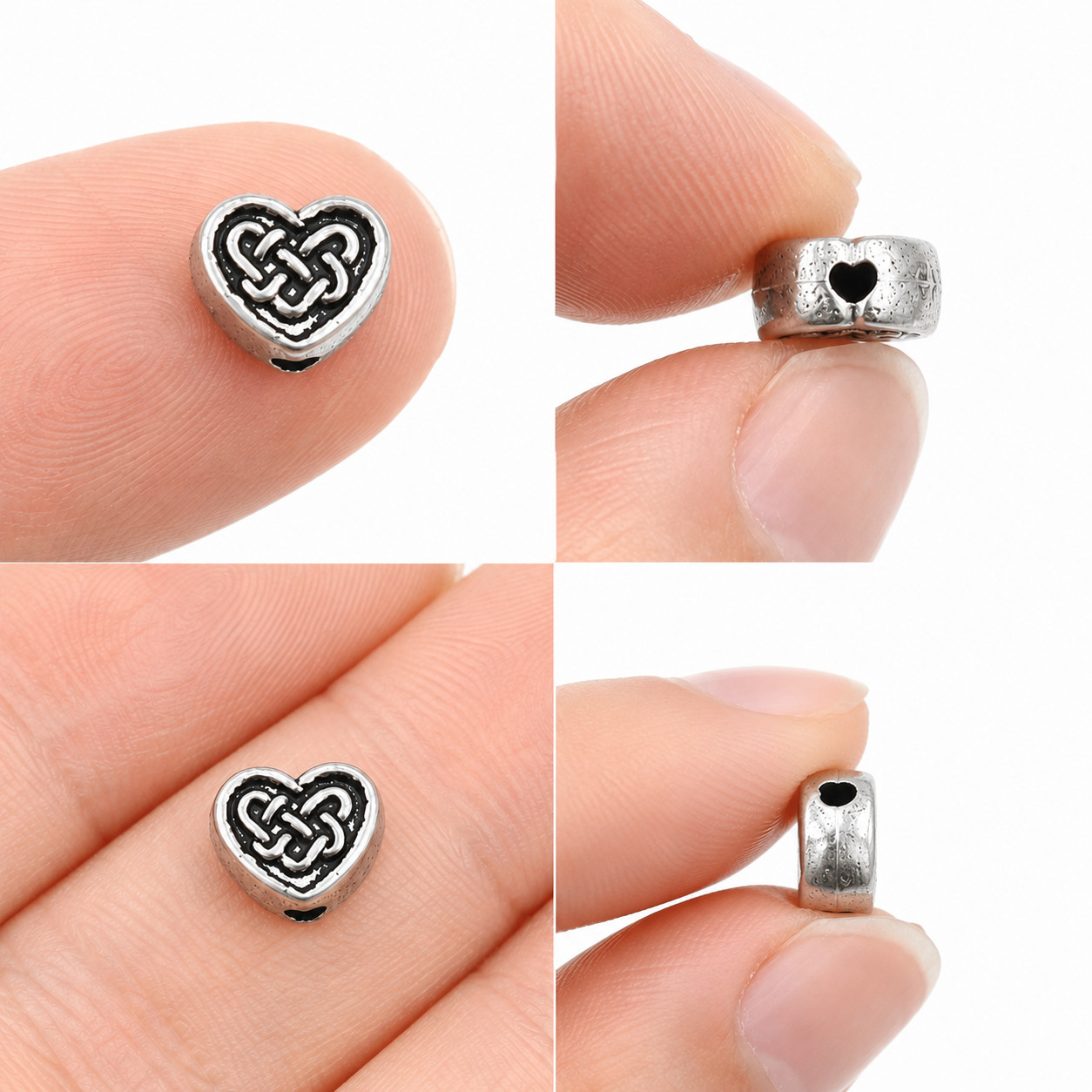 Celtic Knots 7mm Antiqued Silver Plated Spacer Beads B0515 – 20, 50 Or 100PCs