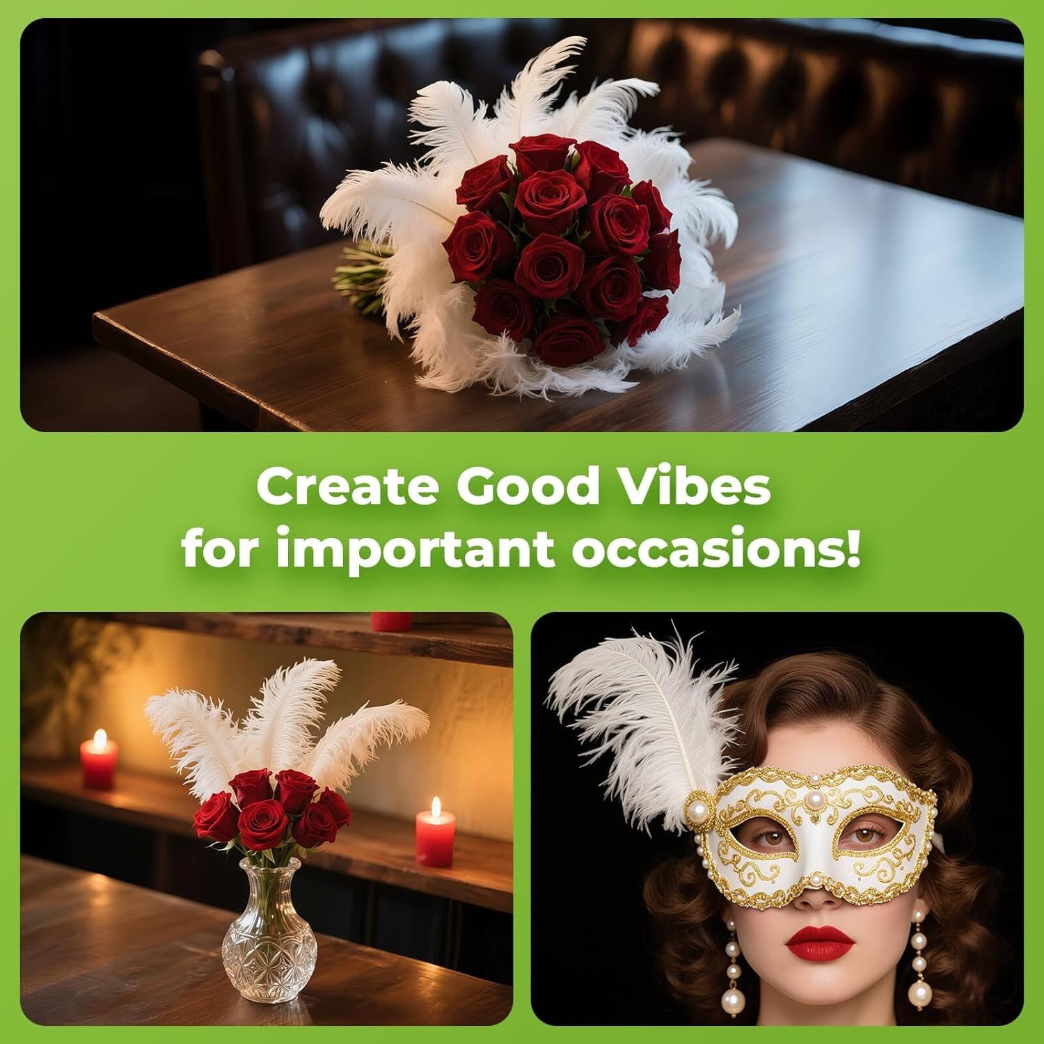 Cruelty-Free White Ostrich Feathers 6-8 inches – Stylish Wedding & DIY Supplies