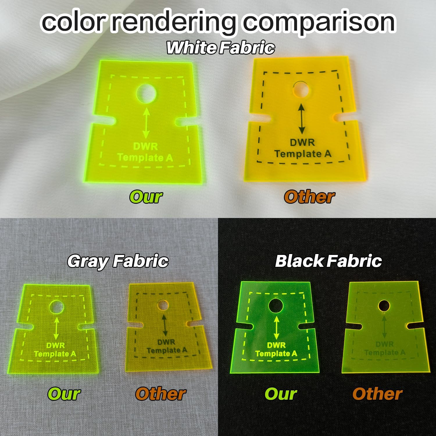 Quilting Templates Slit N Sew Double Wedding Ring Set Templates – Acrylic, None