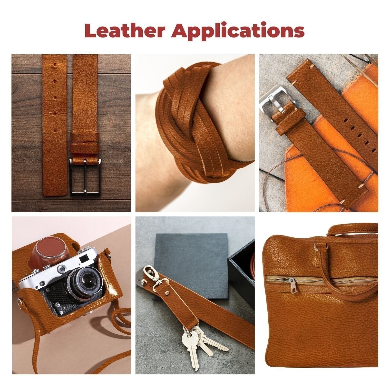ELW Full Grain Leather Bison Strap 8-9oz (3.2-3.4mm) Thickness 50″ to 84″ Length