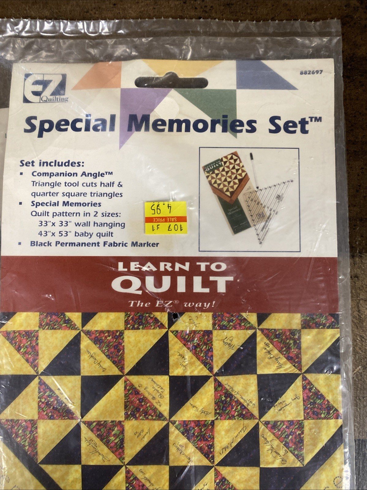 EZ QUILTING #882697 Special Memories Set Quilting Ruler New