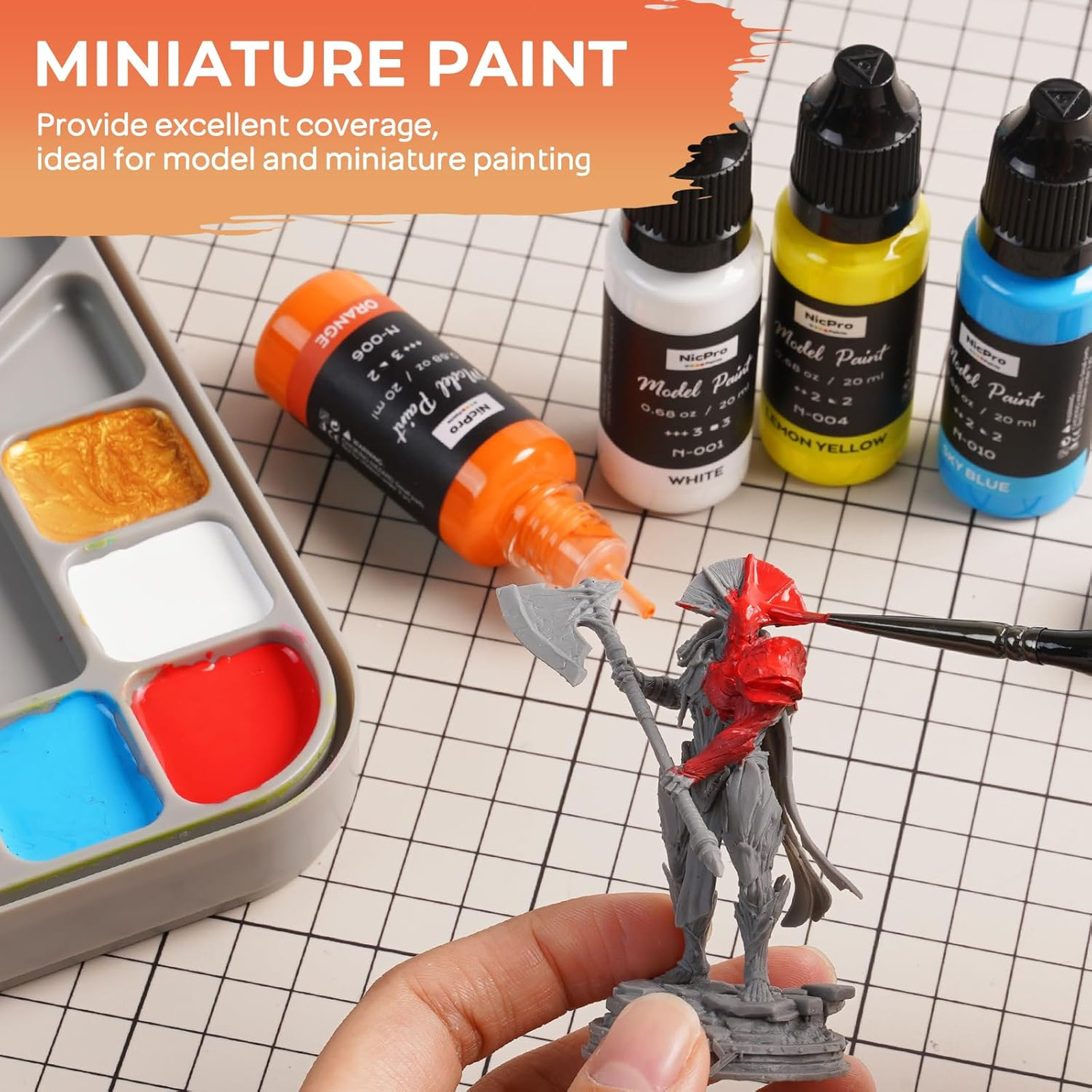 30 Colors Acrylic Model Paint Set 20ml Fine Detail Paints for Miniatures Crafts