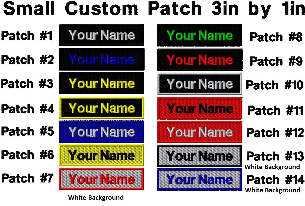 “LOVE IT”, CUSTOM EMBROIDERED NAME TAG 3IN X 1IN SIZE