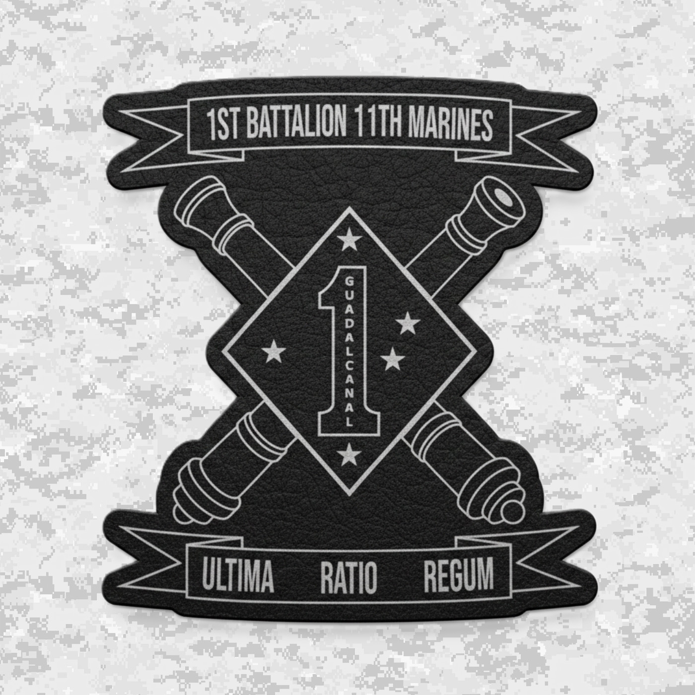 1st Battalion 11th Marines Unit “Cobra” | Leather Patch | Hook and Loop Tape