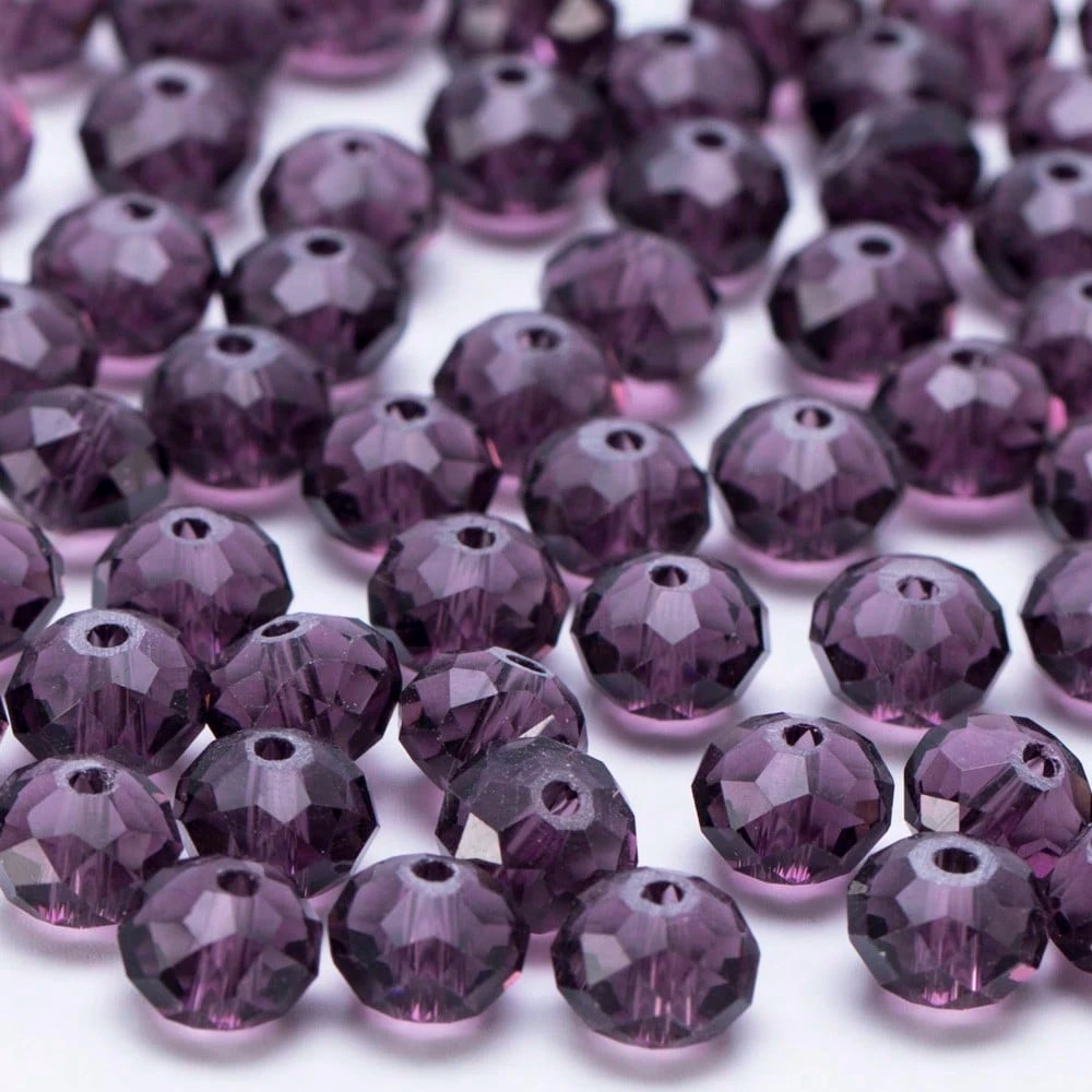 60pcs Faceted Crystal Beads Clear 8mm Glass Bead for DIY Bracelet Jewelry Making