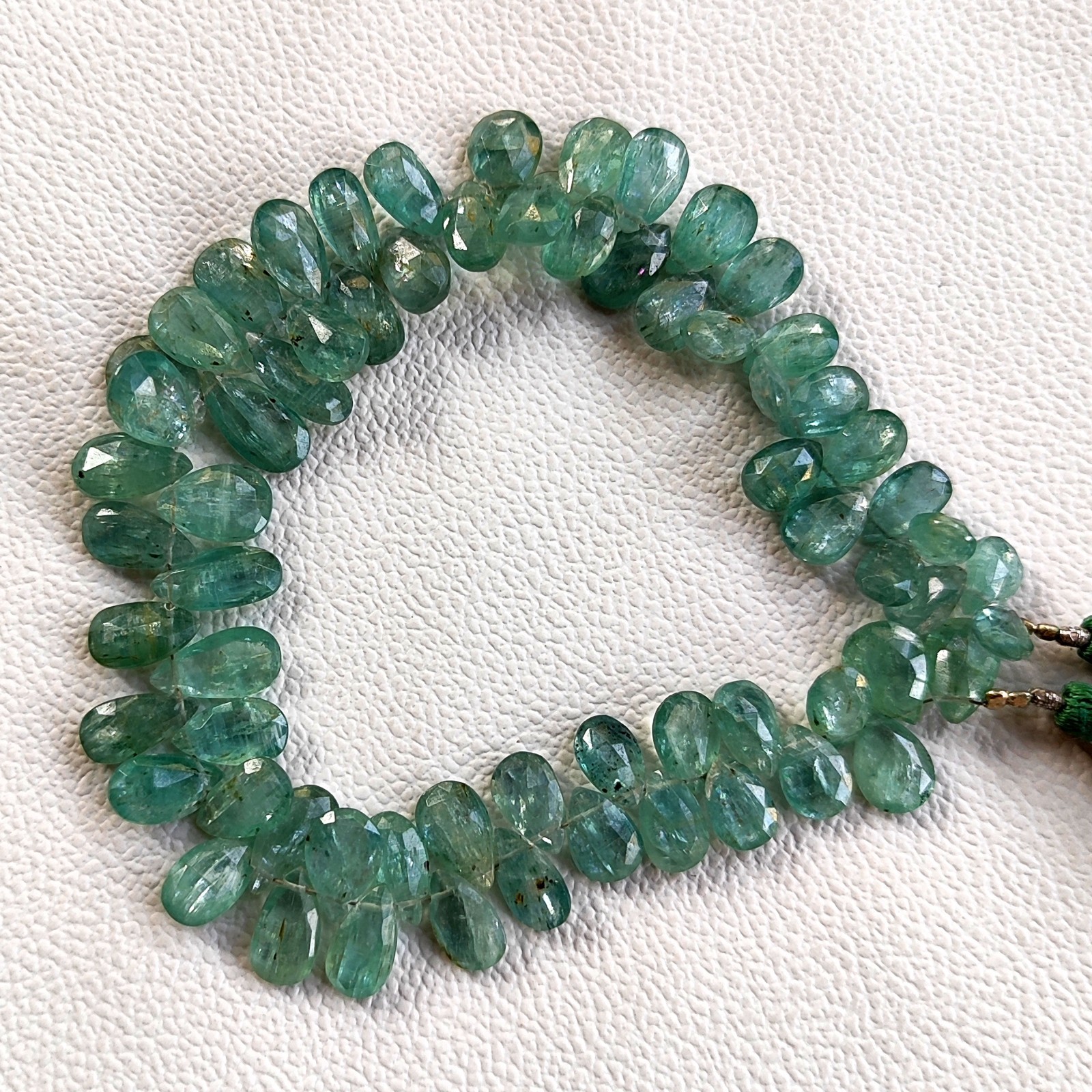 Aqua Blue Kyanite Gems 9×6 to 13×8 mm Pear Cut Briolette 10 ” Strand