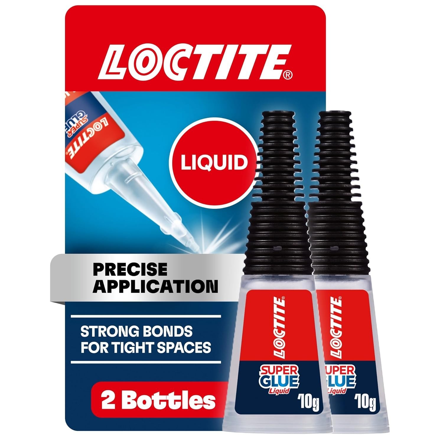 Professional Grade Super Glue Longneck Bottle 10g, 2 Pack – Strong & Invisible