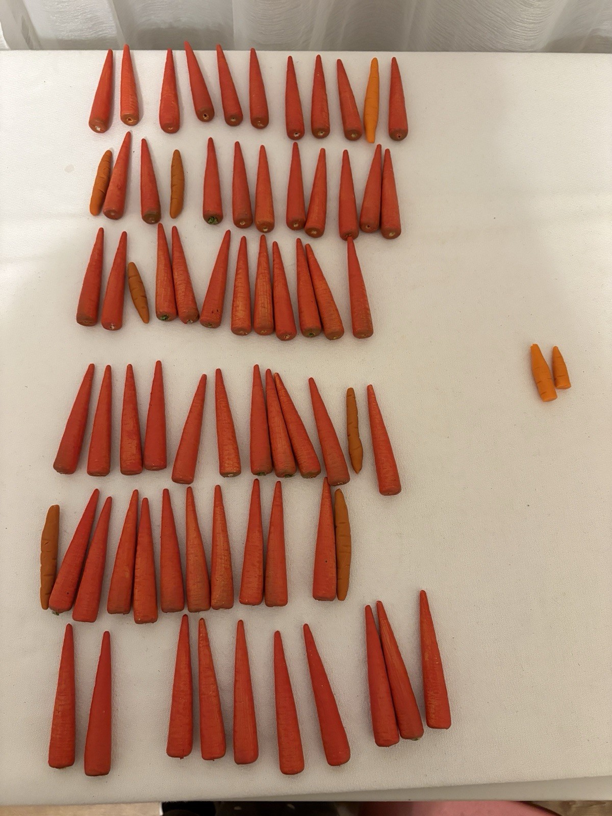 Lot 65 Mini Carrots Realistic Fake Carrot Vegetable Food Plastic Photos Decor