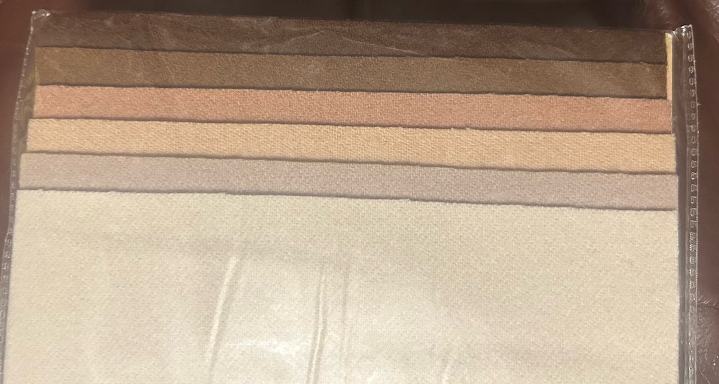 Sue Spargo Merino Wool Fabric Pack – BROWN – 1/32 – 9″x 7″ – 6 pieces