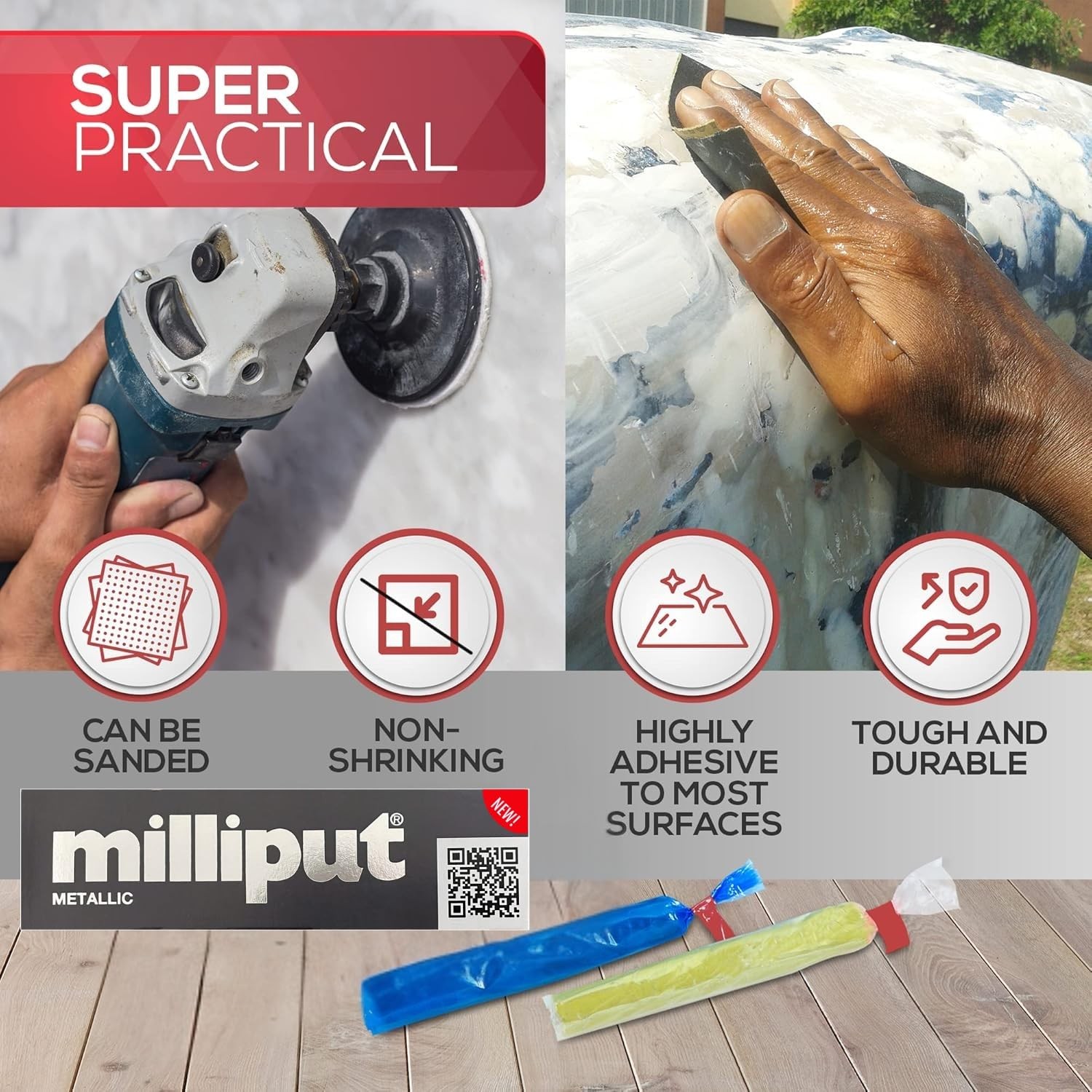 Milliput Epoxy Putty, Metallic – 2 Part Putty Sculpting Clay