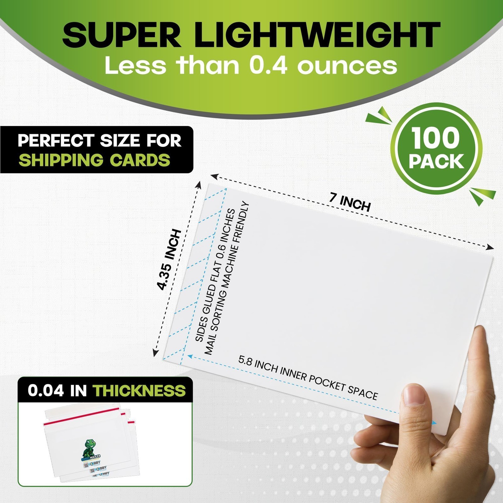 Shell Mailer by Hobby Armor – Premium Trading Card Envelopes – Easy Card Mailers
