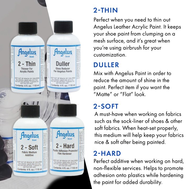 Angelus Acrylic Leather Paint Duller Additive Gloss Reducer For Paints 4 Ounces