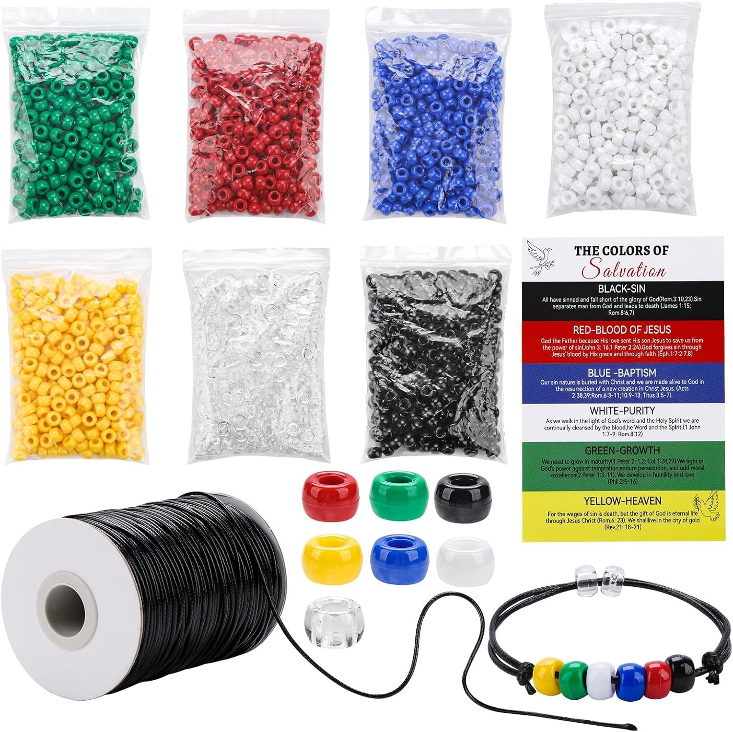 Engaging Plan of Salvation Bracelet Craft Kit for All Ages – 1400 Beads Included