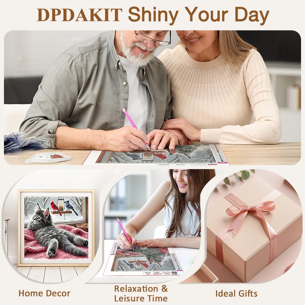 DPDAKIT Diamond Painting Kits Cat for Adults, Diamond Art Kits for Beginner, …